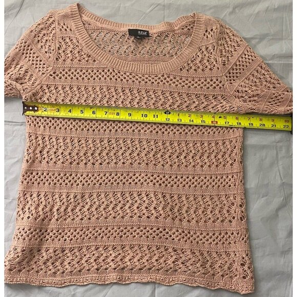 a.n.a. A New Approach Pink Medium Loose Open Knit Sweater Beach Fall Vacation - Picture 9 of 14